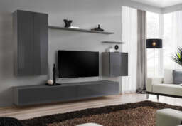 "Switch II Entertainment Unit For TVs Up To 70"" - Oak Wotan 270cm Graphite" - thumbnail 5