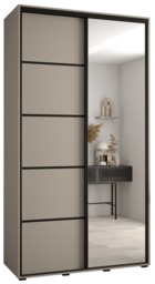 Dakota V Sliding Door Wardrobe 130cm - Cashmere 130cm - thumbnail 2