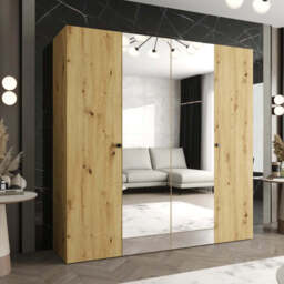 Parma II Hinged Door Wardrobe 200cm - White 200cm - thumbnail 8