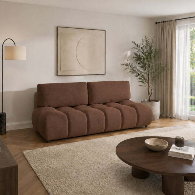 Sofa Bed Moko - Brown 217cm 108cm - image 1