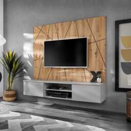 "Xavi GII Entertainment Unit For TVs Up To 70"" - Pearl Grey 160cm" - thumbnail 1