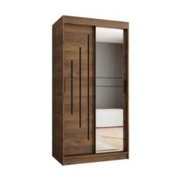 Rubino Y2 Sliding Door Wardrobe 100cm - Oak Walnut 100cm - thumbnail 4