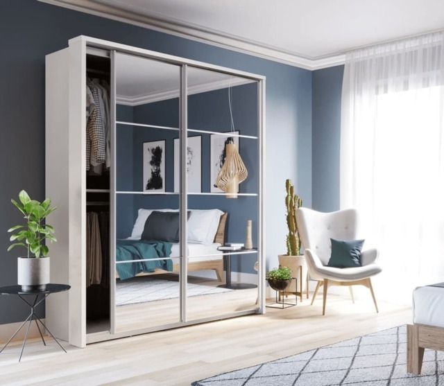 Arti 17 - 2 Sliding Door Wardrobe 180cm - White Matt 180cm - image 1