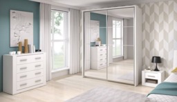 Arti 17 - 2 Sliding Door Wardrobe 180cm - White Matt 180cm - thumbnail 8