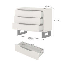 Halle Chest Of Drawers 99cm - Oak Wotan 99cm - thumbnail 8