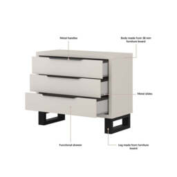 Halle Chest Of Drawers 99cm - Oak Wotan 99cm - thumbnail 7
