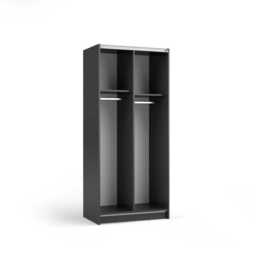 Sofia Sliding Door Wardrobe 80cm - Black 80cm - thumbnail 8