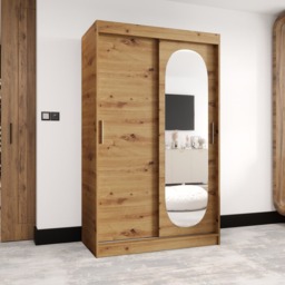 Royal Sliding Door Wardrobe 120cm - Black 120cm - thumbnail 2