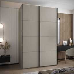 Trosa I Sliding Door Wardrobe 160cm - Black 160cm - thumbnail 2