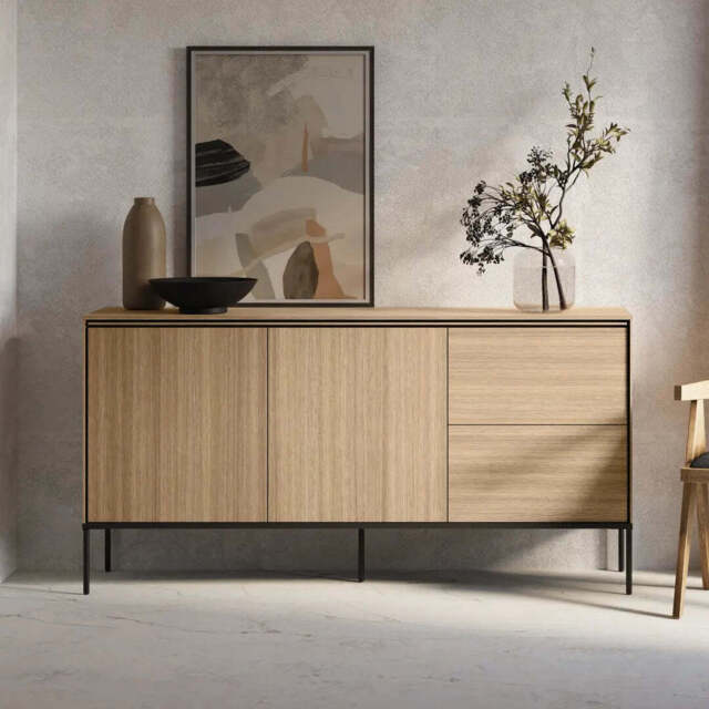 Visso VI-04 Sideboard Cabinet 167cm - Oak Linear 167cm - image 1