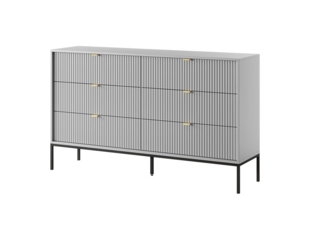 Nova Chest Of Drawers 154cm - Grey Matt 154cm - image 1
