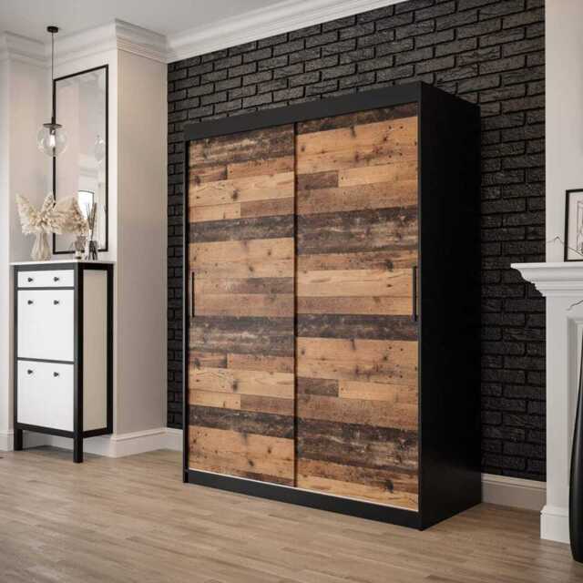 Tilburg Sliding Door Wardrobe 150cm - Dark Oak 150cm - image 1