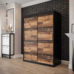 Tilburg Sliding Door Wardrobe 150cm - Dark Oak 150cm - thumbnail 1