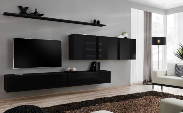 "Switch VII Entertainment Unit For TVs Up To 49"" - Black 340cm Black" - image 1