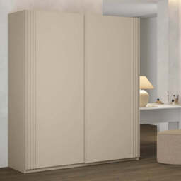 Niva Sliding Door Wardrobe 180cm - Beige 180cm