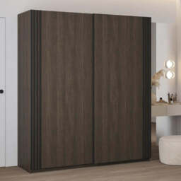 Niva Sliding Door Wardrobe 180cm - Beige 180cm - thumbnail 2