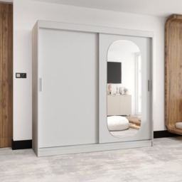 Royal Sliding Door Wardrobe 200cm - White 200cm
