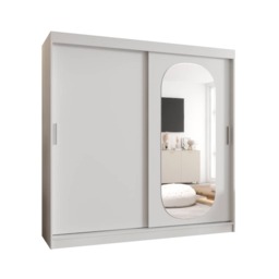 Royal Sliding Door Wardrobe 200cm - White 200cm - thumbnail 2