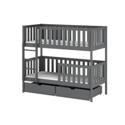 Wooden Bunk Bed Michalina With Storage - Cotton Without Mattresses - thumbnail 6