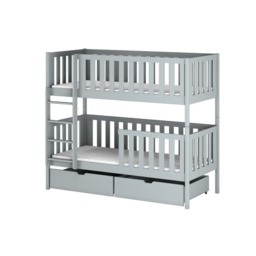 Wooden Bunk Bed Michalina With Storage - Cotton Without Mattresses - thumbnail 7