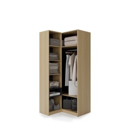 Kanu KN-01 Corner Wardrobe 102cm - White 102cm - thumbnail 6