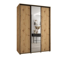 Cannes III Sliding Door Wardrobe 180cm - Black 180cm - thumbnail 6