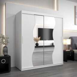 Madrid Sliding Door Wardrobe 180cm - White 180cm
