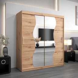 Madrid Sliding Door Wardrobe 180cm - White 180cm - thumbnail 2