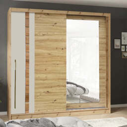 Avantgarde AV3 Sliding Door Wardrobe 200cm - Oak Artisan 200cm - thumbnail 1