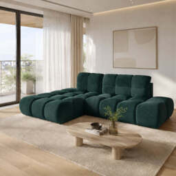 Corner Sofa Bed Noel - Beige 292cm Left - thumbnail 5