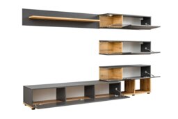 "Silk Entertainment Unit For TVs Up To 55"" - White Gloss 240cm" - thumbnail 4