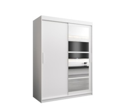 Roma I Sliding Door Wardrobe 150cm - White 150cm - thumbnail 6