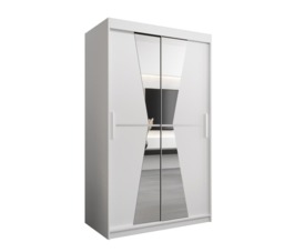 Morocco Sliding Door Wardrobe 120cm - White 120cm - thumbnail 2