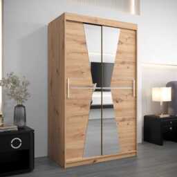 Morocco Sliding Door Wardrobe 120cm - White 120cm - thumbnail 5