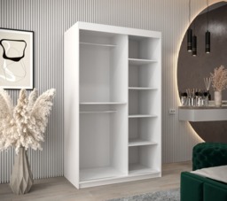 Morocco Sliding Door Wardrobe 120cm - White 120cm - thumbnail 3