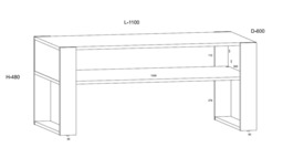 Nuka Coffee Table 110cm - White 110cm - thumbnail 5