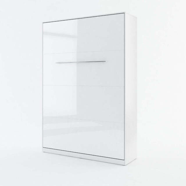 CP-01 Vertical Wall Bed Concept 140cm - White Gloss 140 x 200cm - image 1