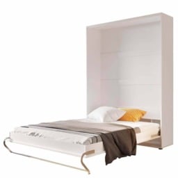 CP-01 Vertical Wall Bed Concept 140cm - White Gloss 140 x 200cm - thumbnail 2
