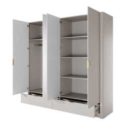 Lante Hinged Door Wardrobe 213cm - Beige 213cm - thumbnail 3