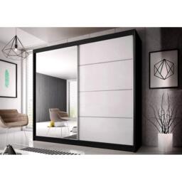 Multi 35 Sliding Door Wardrobe 203cm - Black Matt 203cm