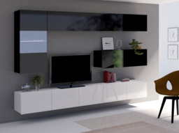"Calabrini 4 Entertainment Unit For TVs Up To 42"" - White Gloss 250cm" - thumbnail 5