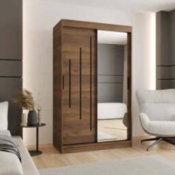Rubino Y2 Sliding Door Wardrobe 120cm - Cashmere 120cm - thumbnail 2