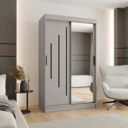 Rubino Y2 Sliding Door Wardrobe 120cm - Cashmere 120cm - thumbnail 1
