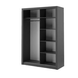 Arti 4 - 2 Sliding Door Wardrobe 150cm - Black Matt 150cm - thumbnail 8