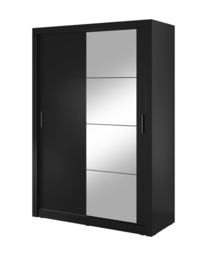 Arti 4 - 2 Sliding Door Wardrobe 150cm - Black Matt 150cm - thumbnail 7