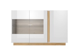Arco Display Cabinet 139cm - White 138cm - thumbnail 3
