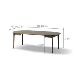 Plot PT-04 Extendable Dining Table 120cm - Light Oak 120cm - thumbnail 6