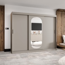 Royal Sliding Door Wardrobe 250cm - Cashmere 250cm
