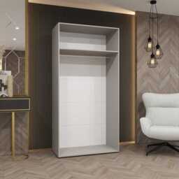 Parma I Hinged Door Wardrobe 100cm - Oak Walnut 100cm - thumbnail 4