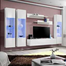 "Fly C3 Entertainment Unit For TVs Up To 65"" - 310cm White White Gloss"